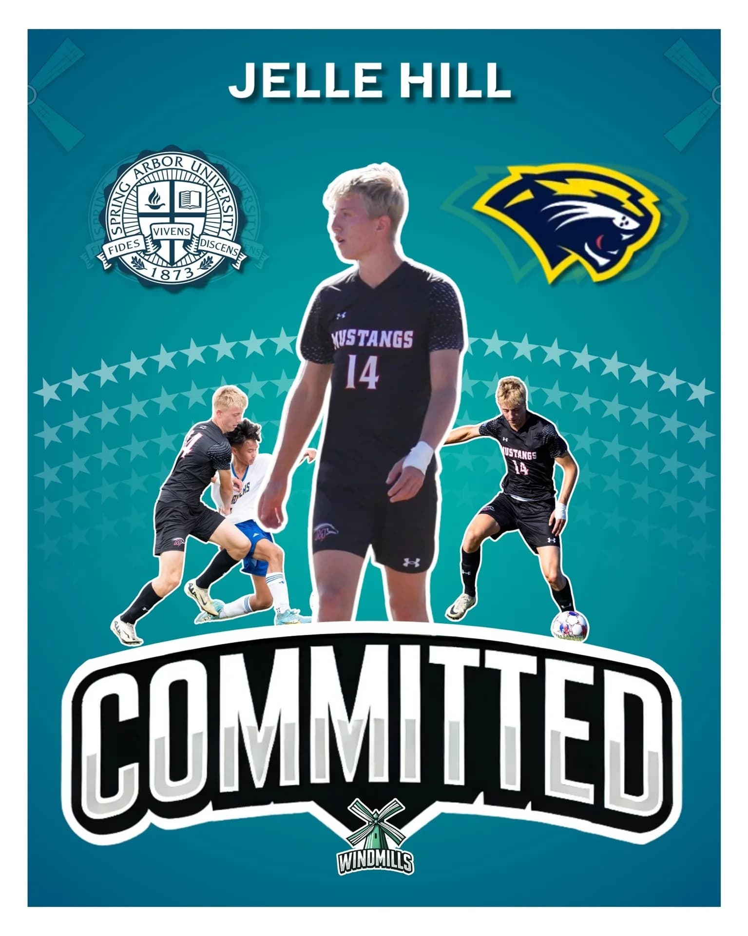 Jelle Hill naar Spring Arbor University!