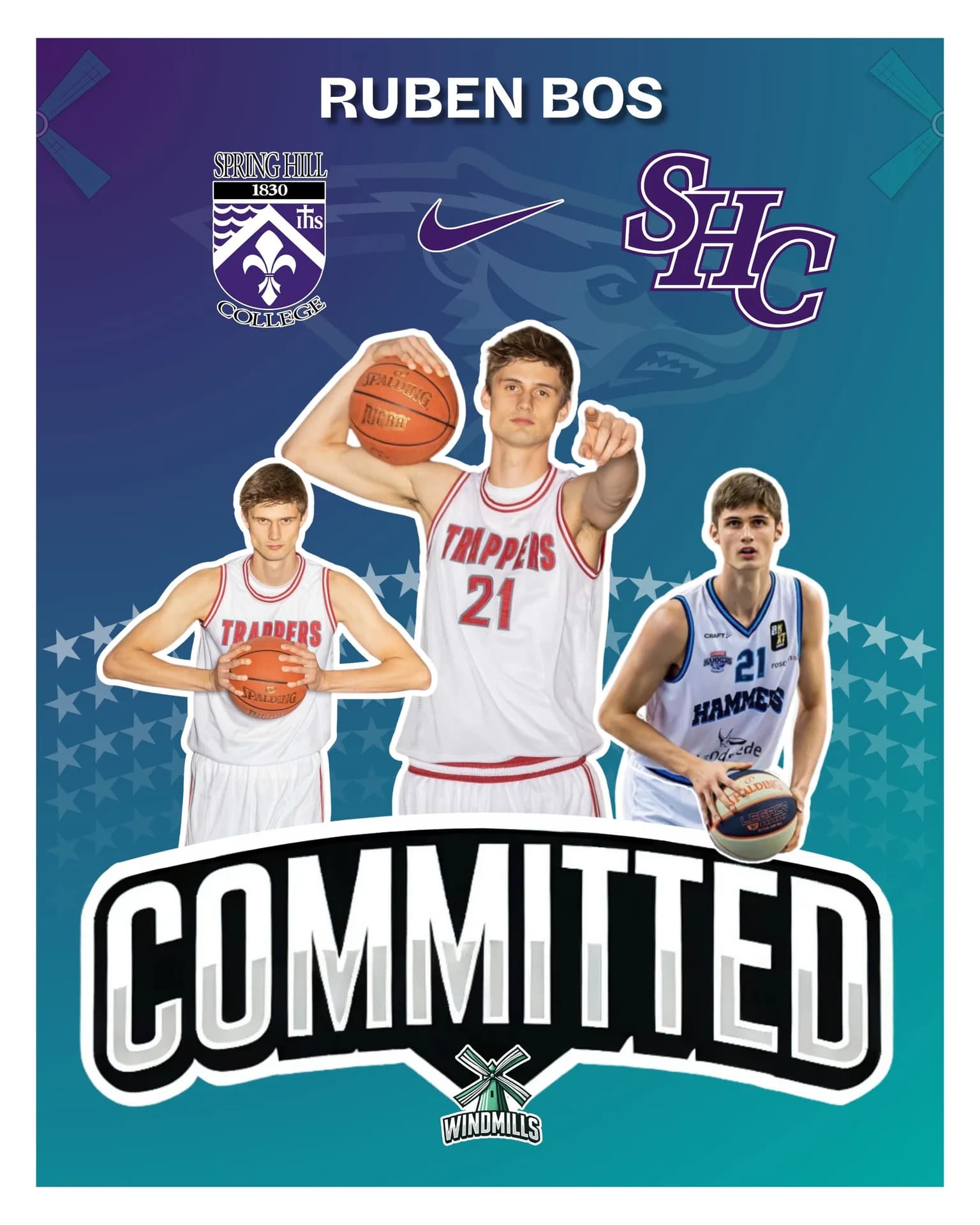 Ruben Bos kiest voor Spring Hill College!